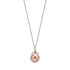 Brushed Rose Gold & Multicoloured Gemstone Set Egg Pendant