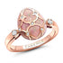 Rose Gold Diamond & Pink Guilloché Enamel Egg Ring