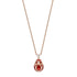 Rose Gold Diamond & Red Guilloché Enamel Petite Egg Pendant