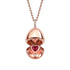 Rose Gold Heated Ruby Heart Surprise Locket