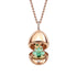 Rose Gold & Green Lacquer Frog Surprise Locket