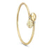 Yellow Gold Diamond & White Guilloché Enamel Crossover Bracelet