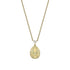 Yellow Gold Diamond & White Guilloché Enamel Petite Egg Pendant