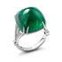 Empress White Gold 22.31ct Sugarloaf Emerald Ring Set With Diamonds