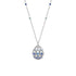 Cosmic Curve Blue Sapphire Egg Pendant