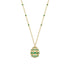 Cosmic Curve Emerald and Tsavorite Egg Pendant