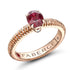Rose Gold Ruby Fluted Ring