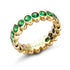 Cosmic Curve Yellow Gold Tsavorite Eternity Ring