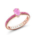 Pink Sapphire Fluted Ring with Pink Sapphire Shoulders