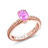 Rose Gold Pink Sapphire Fluted Ring