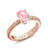 Rose Gold Tourmaline Fluted Ring