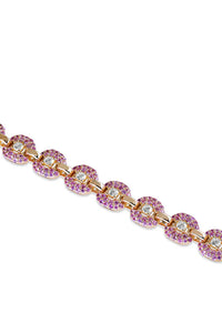 Baby Ghost Bracelet Diamonds and Pink Sapphires