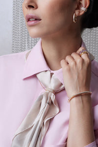 Gold Ghost Scarf Ring and Necklace Diamonds