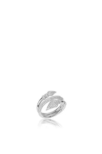 Masai Double Ring with Diamonds