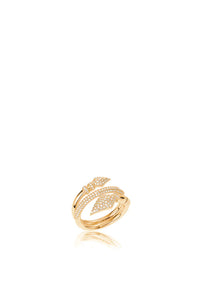 Masai Double Ring with Diamonds