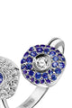 Baby Ghost Ring Tsavorites & Sapphires