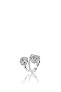 Baby Ghost Ring Double Diamonds