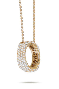 Gold Ghost Scarf Ring and Necklace Diamonds