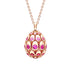 Cosmic Curve Ruby and Pink Sapphire Egg Pendant