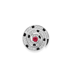 Fabergé x Beetlejuice Beetlejuice White Gold, Ruby & Diamond Spiral Lapel Pin