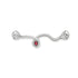 Fabergé x Beetlejuice Beetlejuice White Gold & Ruby Twisted Headworm Collar Bar