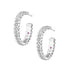 Cosmic Curve Platinum Diamond Hoop Earrings