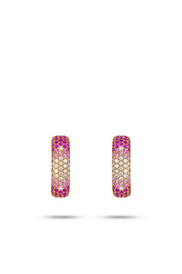 Starghost Earrings Diamonds and Pink Sapphires