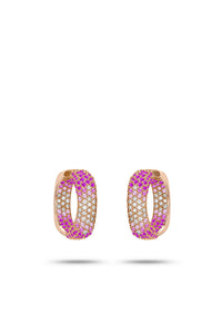 Starghost Earrings Diamonds and Pink Sapphires