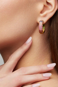 Starghost Earrings with Multicolored Sapphires