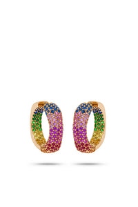 Starghost Earrings with Multicolored Sapphires