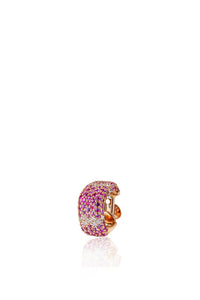Gold Ghost Earcuff Pink Sapphires