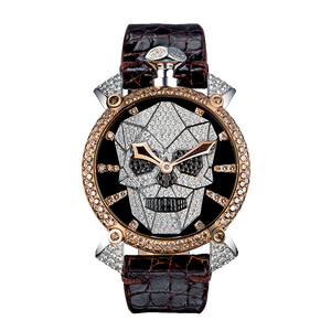 Bionic Skull 48mm - Diamonds - White Skull