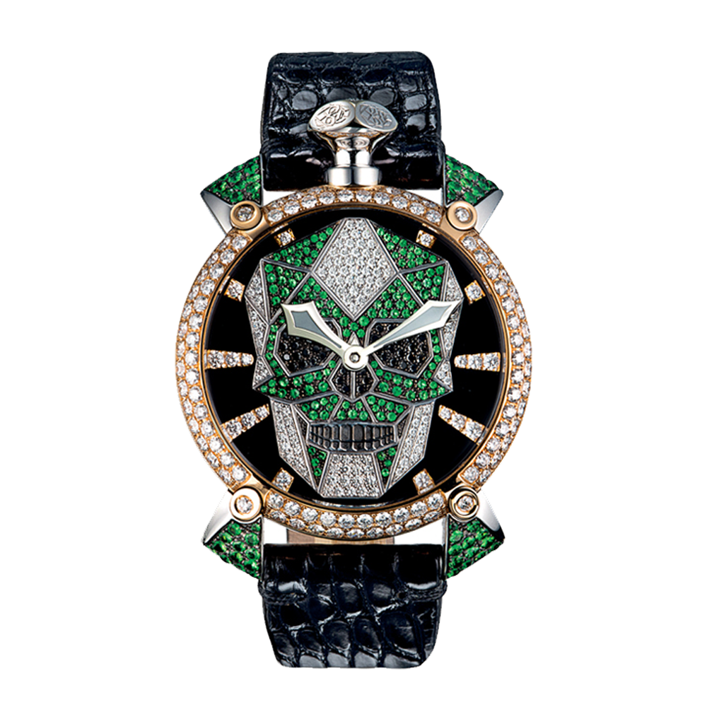 Bionic Skull 48mm - Diamonds - Green Skull – Christian Xenon | The ...