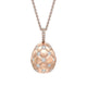 Brushed Gold & Diamond Set Egg Pendant