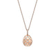 Brushed Gold & Diamond Set Egg Pendant