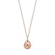 Brushed Rose Gold & Multicoloured Gemstone Set Egg Pendant