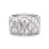 Brushed White Gold & Diamond Set Grande Ring