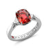 Cushion Cut Ruby Ring Set With Diamonds
