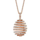 Gold Diamond Pavé Spiral Egg Pendants