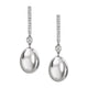 Gold Diamond Set Egg Drop Earrings