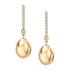 Gold Diamond Set Egg Drop Earrings