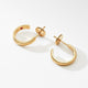 Gold Fluted Hoop Earrings