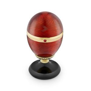 Limited-Edition 18k Yellow Gold Yellow Guilloché Enamel Egg Objet