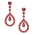 Gold Ruby Teardrop Earrings