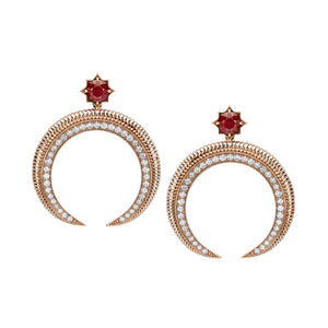 Hilal Crescent Diamond Earrings