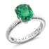 White Gold Emerald Fluted Ring