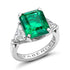 Octagon Cut Emerald Ring Set With Diamonds