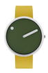 40 mm / Fresh Olive dial / Canary Yellow leather strap