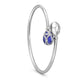 Palais White Gold Diamond & Royal Blue Guilloché Enamel Crossover Bracelet