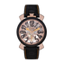 Skeleton 48mm – Rose Gold Plated - Black Leather